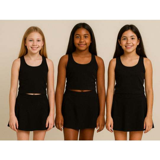 Kit C/ 3 Shorts Saia Tendência Escolar Infantil J