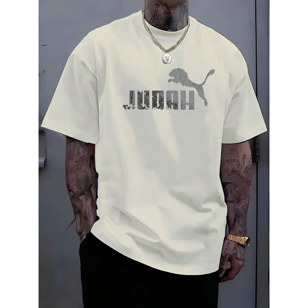 Camiseta Unissex JUDAH Leão Camisa Casual Premium