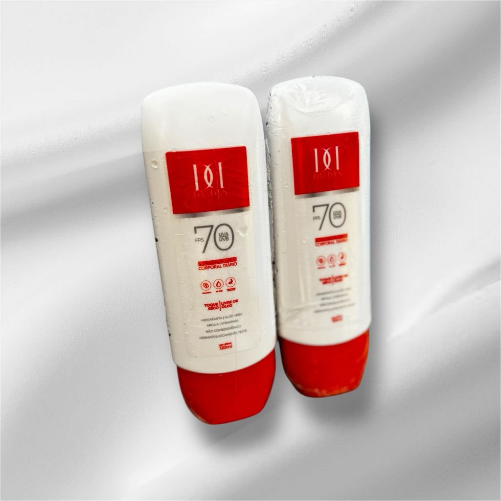 Kit 2 Protetor Solar Dandas 70 FPS / C.Toque Seco