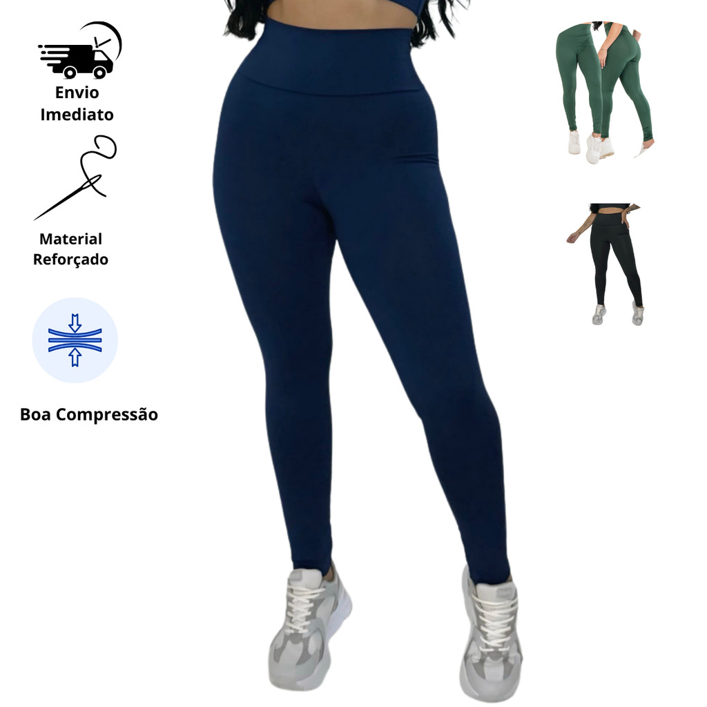 Calça Legging Feminina Cintura Alta Leg Fitness A