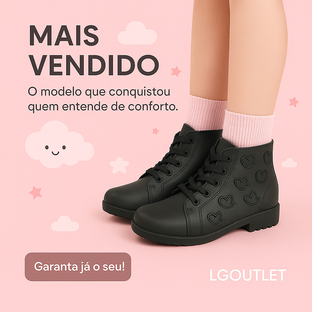 Coturno Juvenil Infantil Menina Estilo Moderno Lev