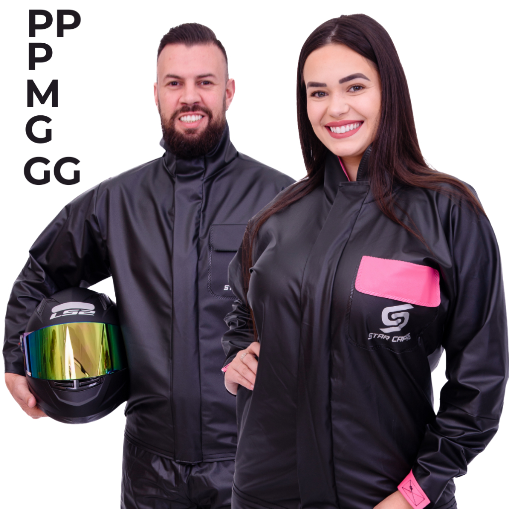 Capa de Chuva Conjunto Completo Pvc Luxo Para Moto