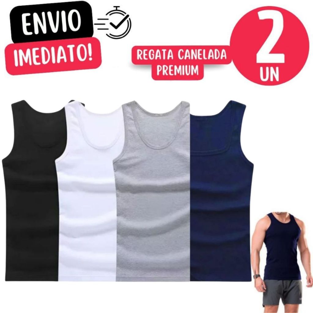 Kit 2 Regata Premium Masculina Modelo Americano Ri