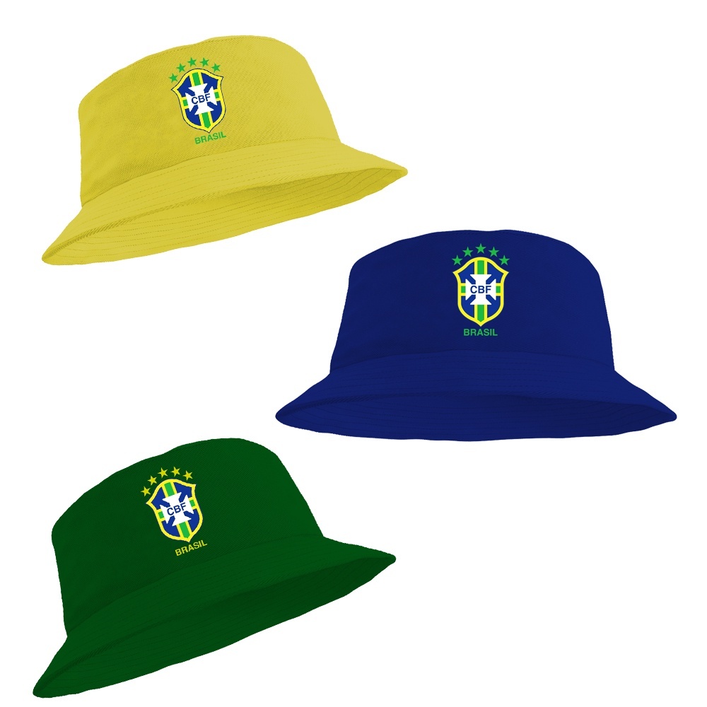 Chapéu Bucket Estiloso Estampado Brasil | Proteç