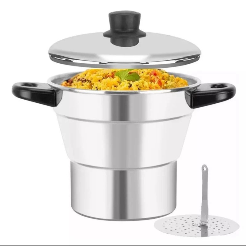 Cuscuzeiro Nordestino Alumínio Polido N°14 ̵