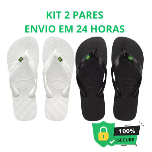 Kit Dois Pares Chinelo Havainas Da Bandeirinha Ori