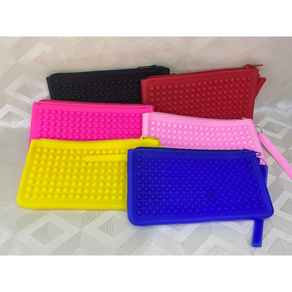 Necessaire Estojo Bolsinha Silicone Carteira Flexi