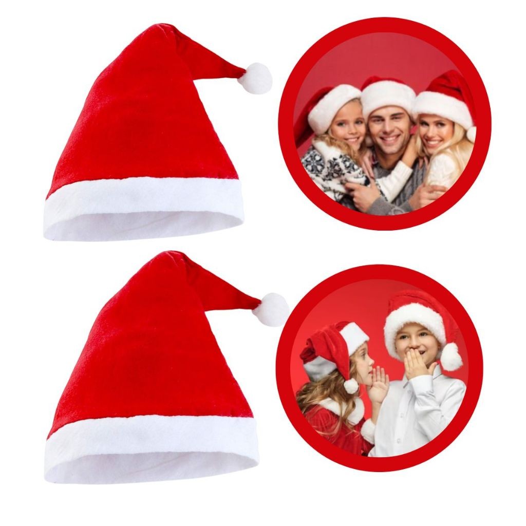2 Gorros de natal chápeu papai noel touca