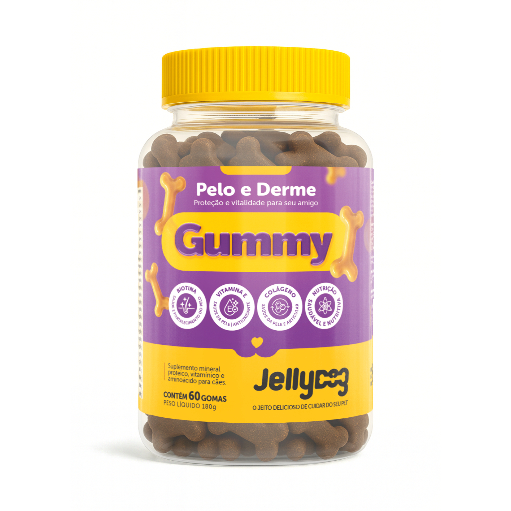 Suplemento Gummy Dermatológico Para Cachorro Dimi