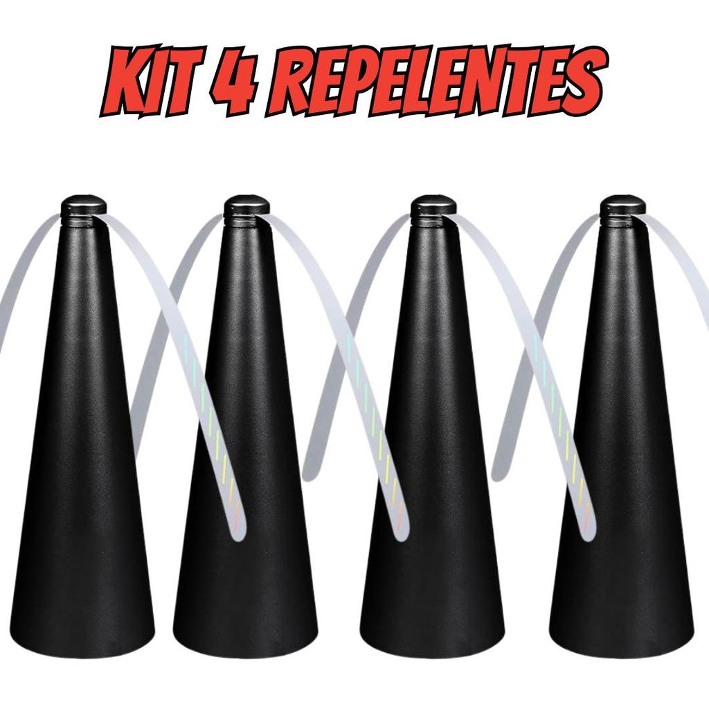 Kit 4 Ventilador Mosquito Espanta Mosca Armadilha 