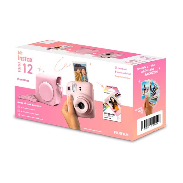 Kit Câmera Instax Mini 12 + 10 Filmes + Bolsa 