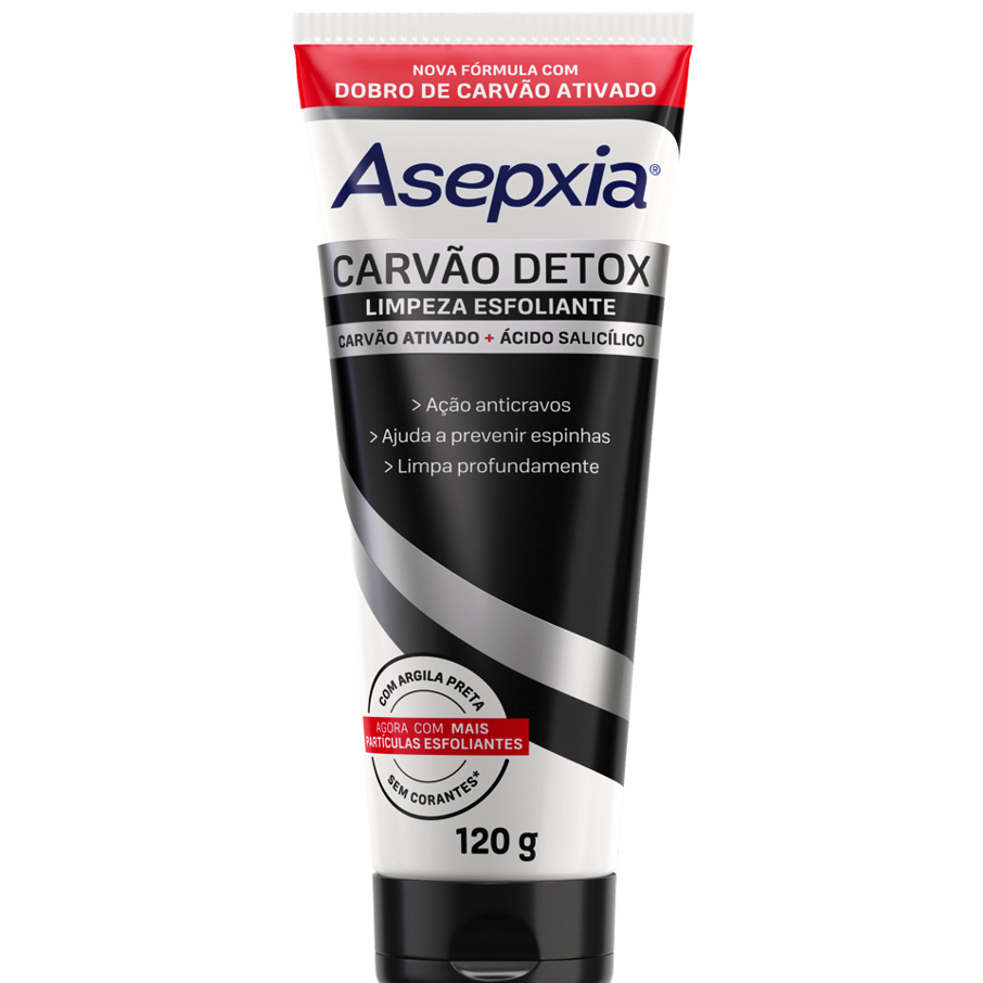 Asepxia Limpeza Esfoliante Carvão Detox