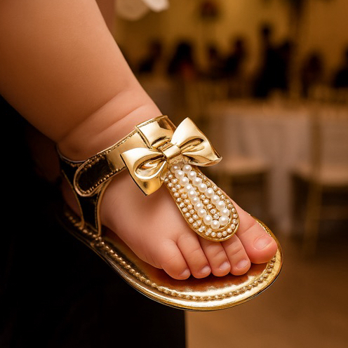 Sandália Feminina Infantil Dedinho Luxo Confortá