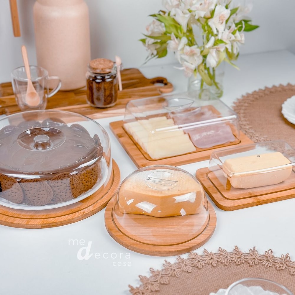 Kit Café da Manhã  4 ITENS Boleira + Manteigueir