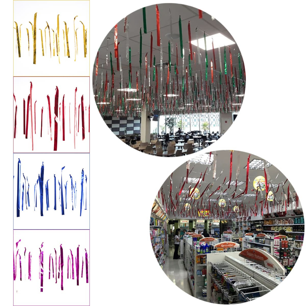 Decoração Varal de Fitas Metalizada Com 10 Metro