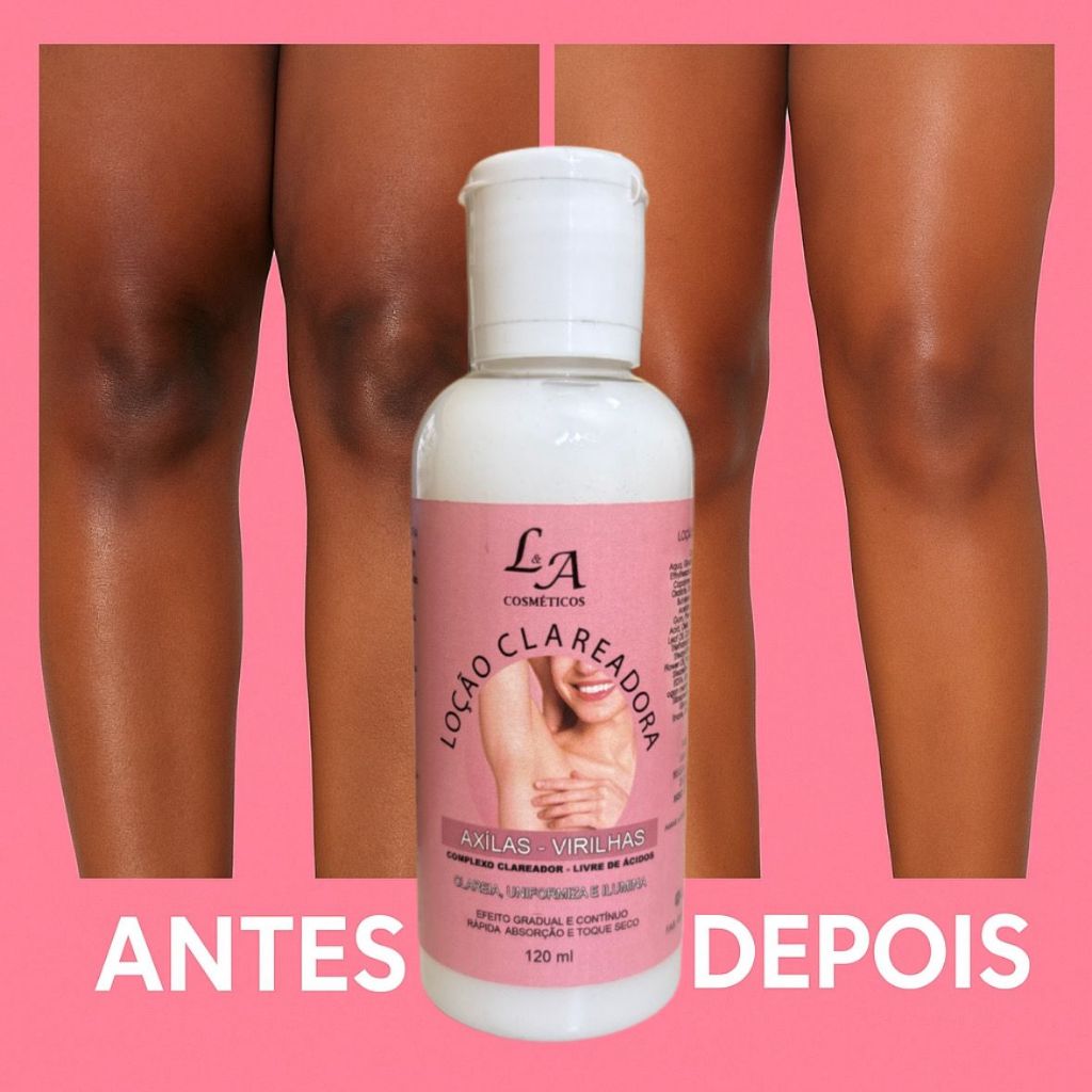 Creme clareador para face, axilas, virilhas, joelh