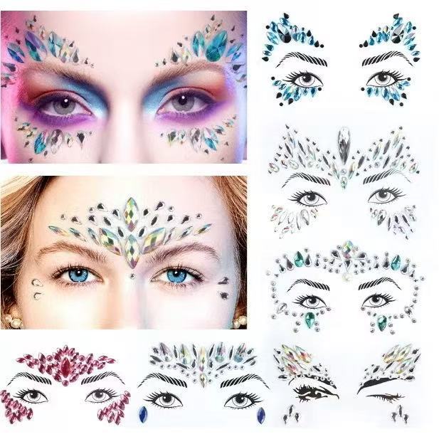 Kit 5/10/15/20 Adesivo Para O Rosto Strass Cristai