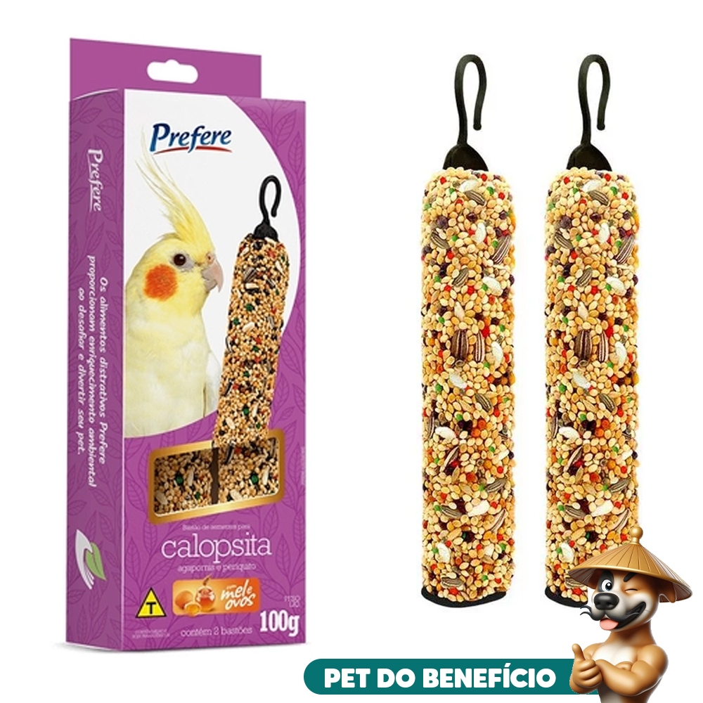 Bastão c/2 para Calopsita Tradicional 100G