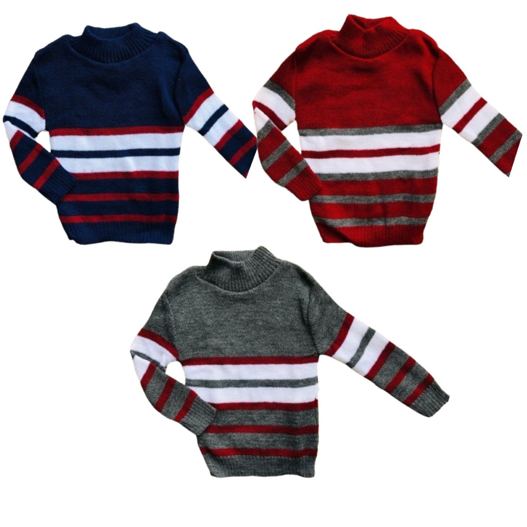 Kit 3 PEÇAS de blusas de lã infantil menino casa