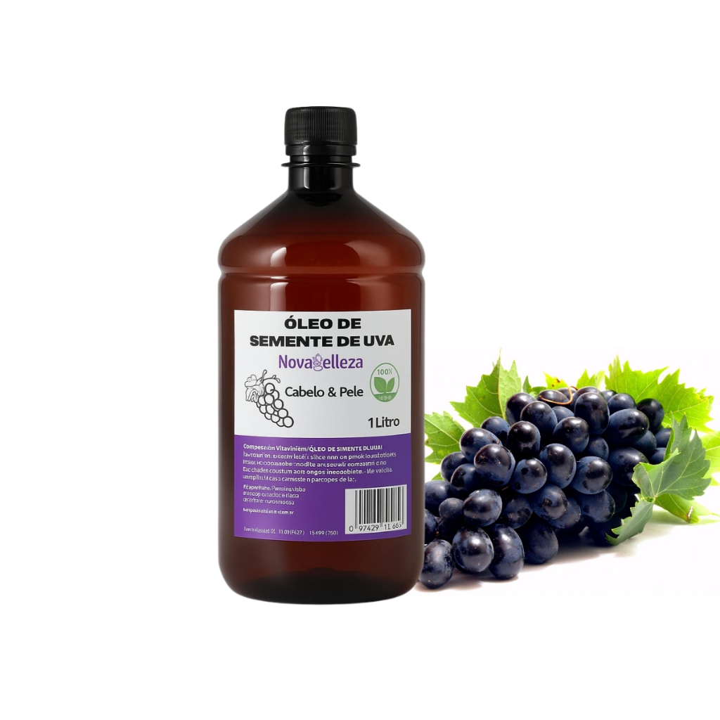 Óleo de Semente de Uva 100% Puro Prensado a Frio 
