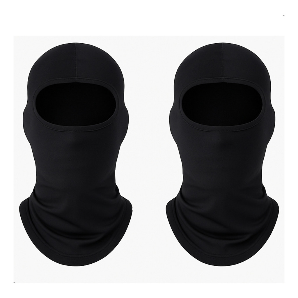 Kit 2 Balaclavas Pretas Proteção Uv50+ Ciclismo 
