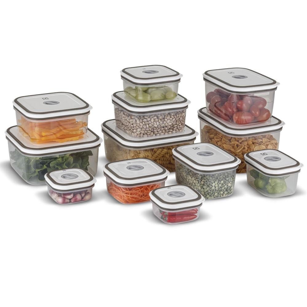 Potes Herméticos Electrolux de Plástico Cinza Re