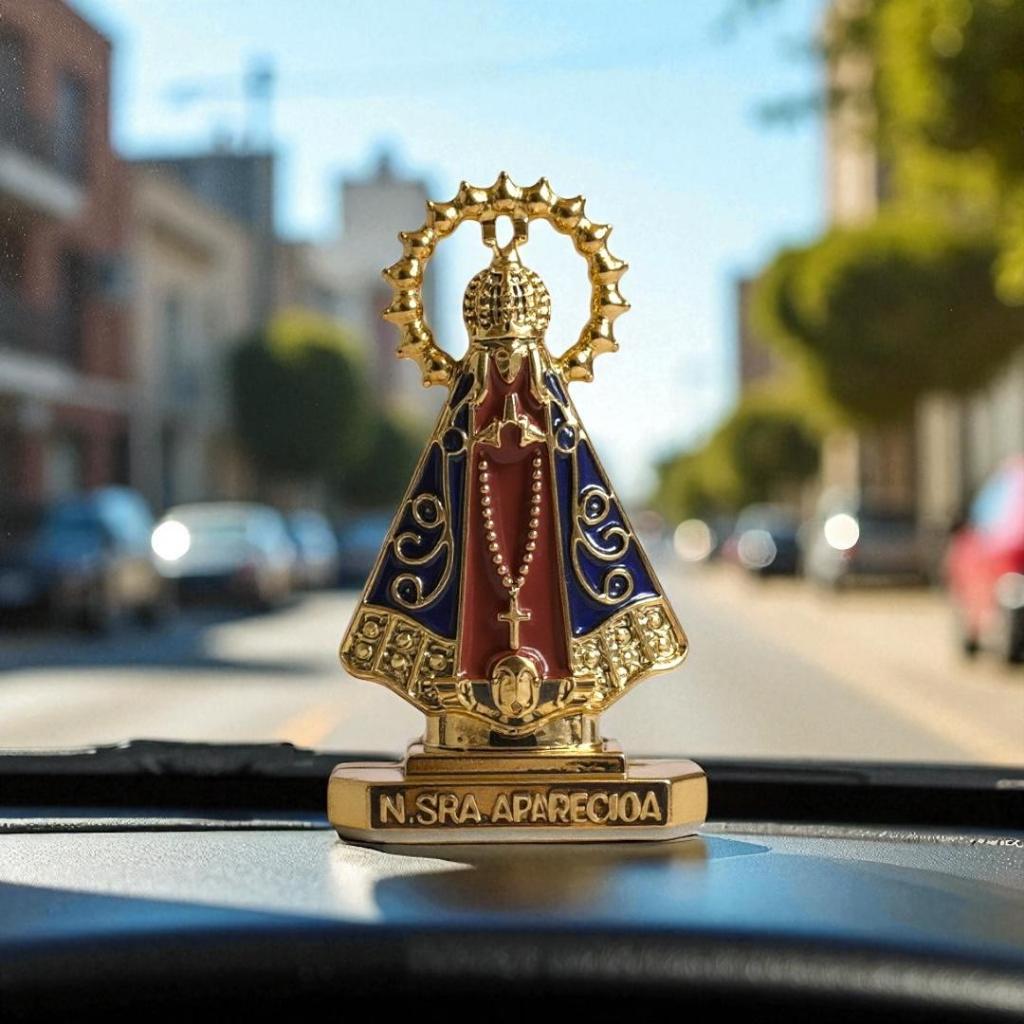 Santinha Imagem Nossa Senhora Com Coroa Dourada Pa