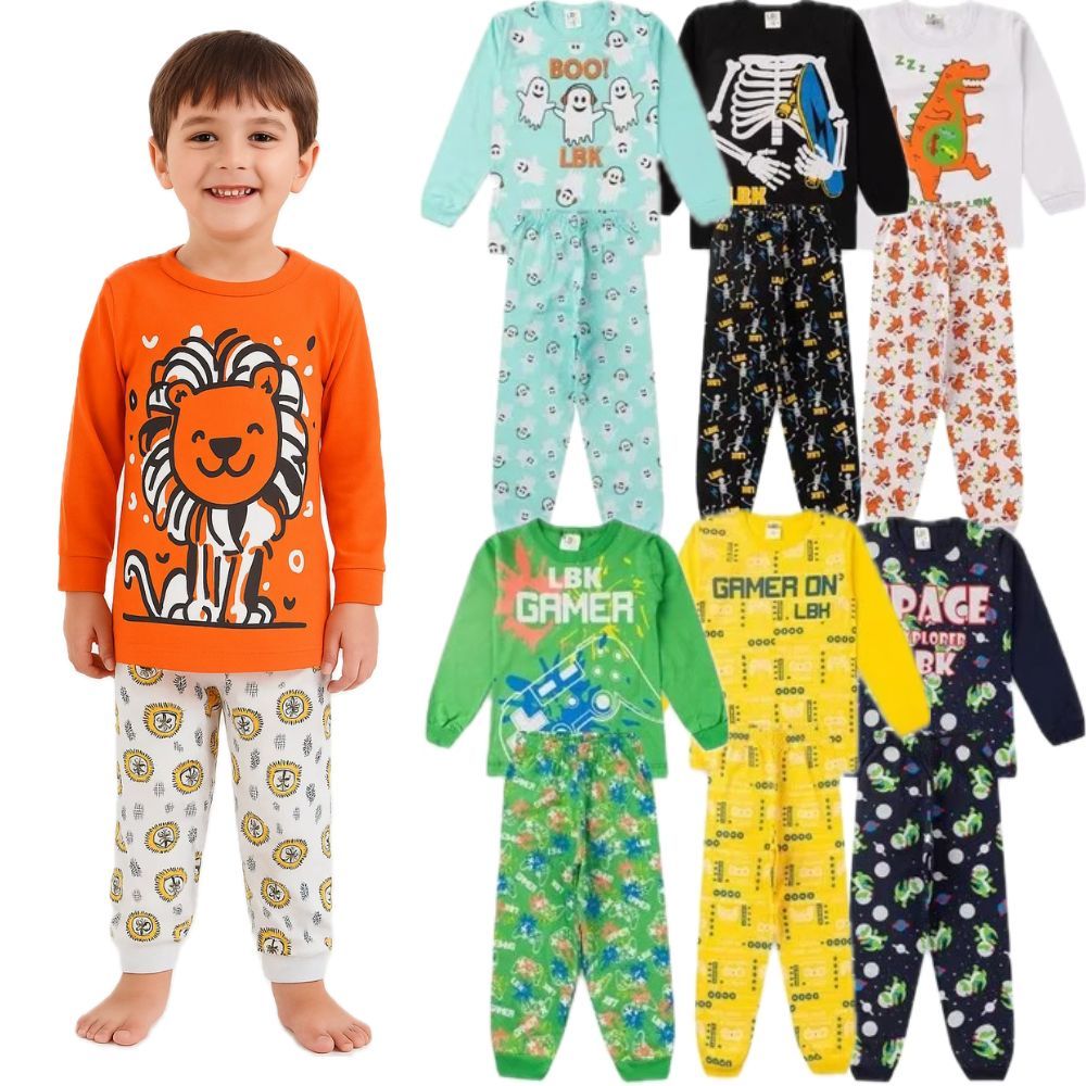 Kit 4 Peças Pijamas Sortido Infantil Menino Inver