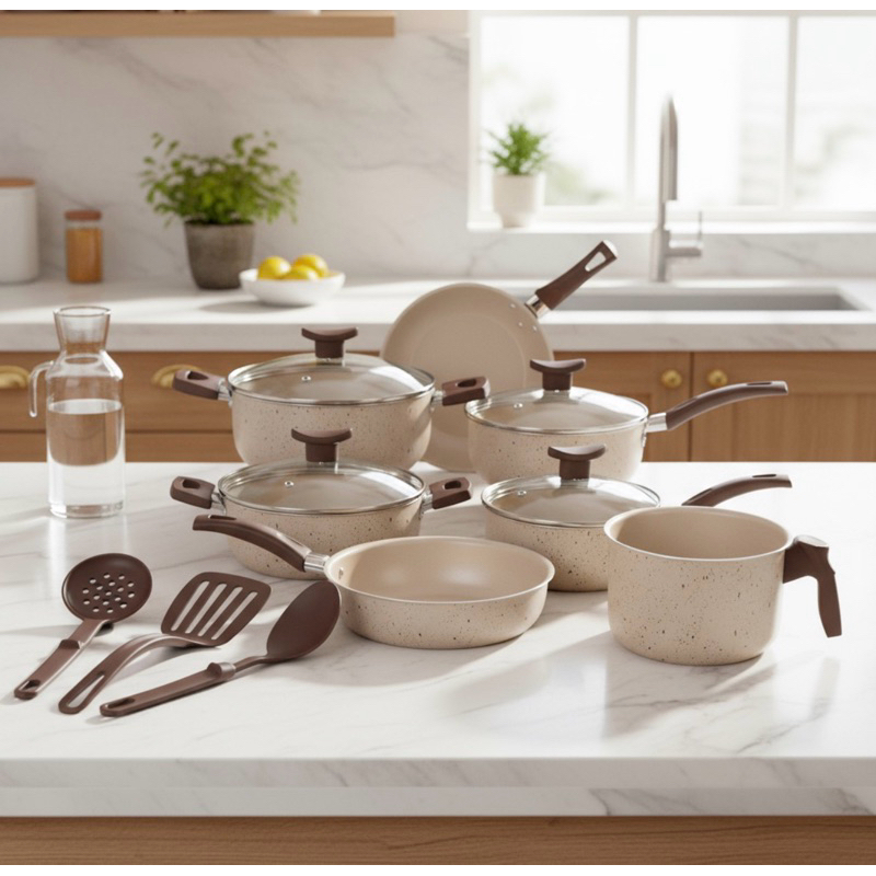 Jogo De Panelas Antiaderente Premium 10 Peças Bia