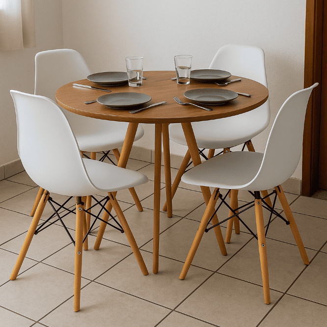 Mesa de Jantar 70×70 e 80×80 cm Sem Vidr