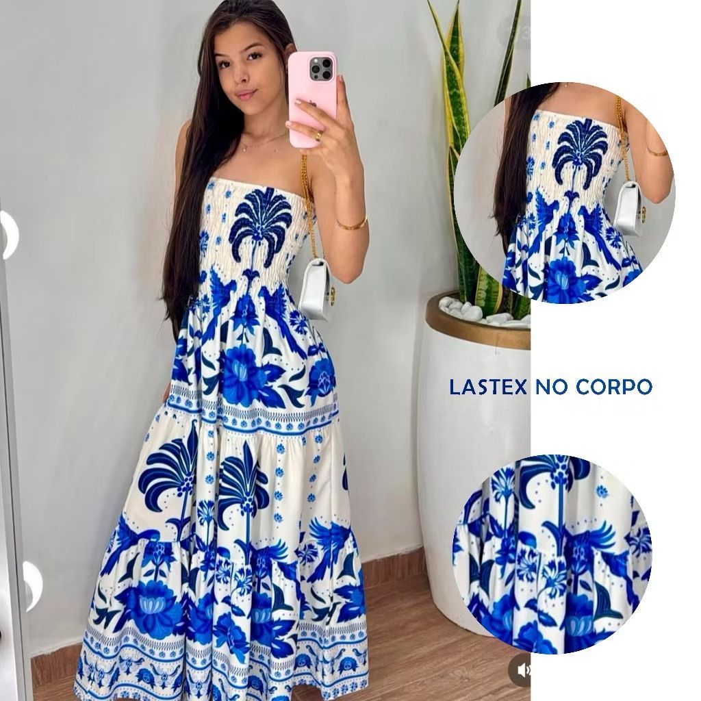 Vestido feminino  VERÃO ESTAMPO TAMARA QUE CAIA A