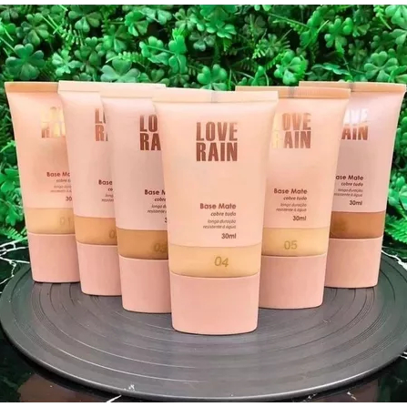 Base Líquida Love Rain Mate Alta Cobertura, Longa