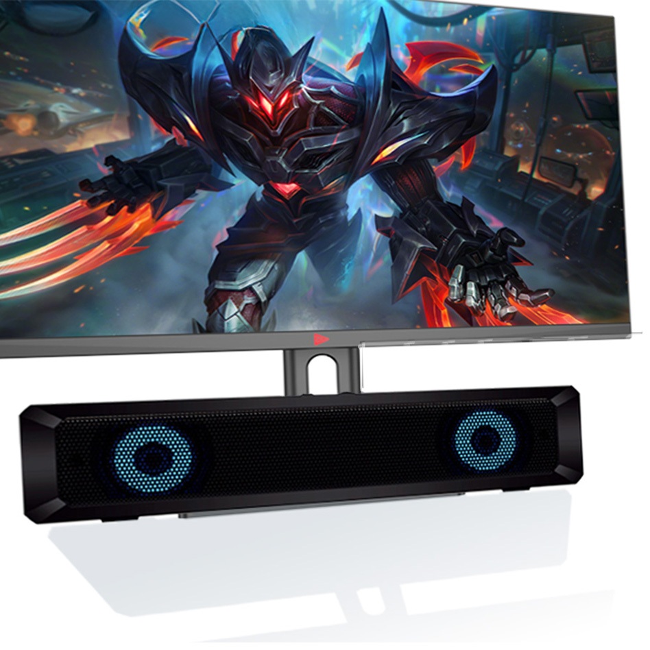 Caixa De Som Soundbar Subwoofer LED RGB 12W Grave 