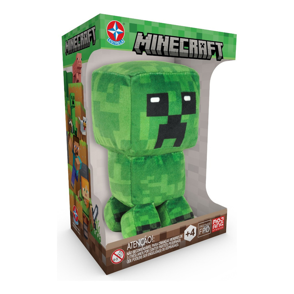 Pelúcia Creeper Minecraft Estrela
