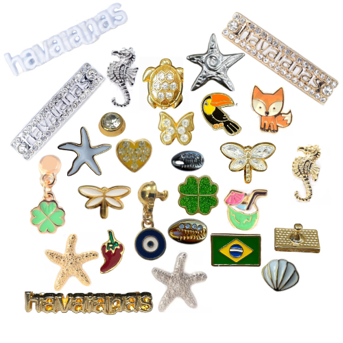 01 Pingente para Havaianas Logo Metálico Tucano C