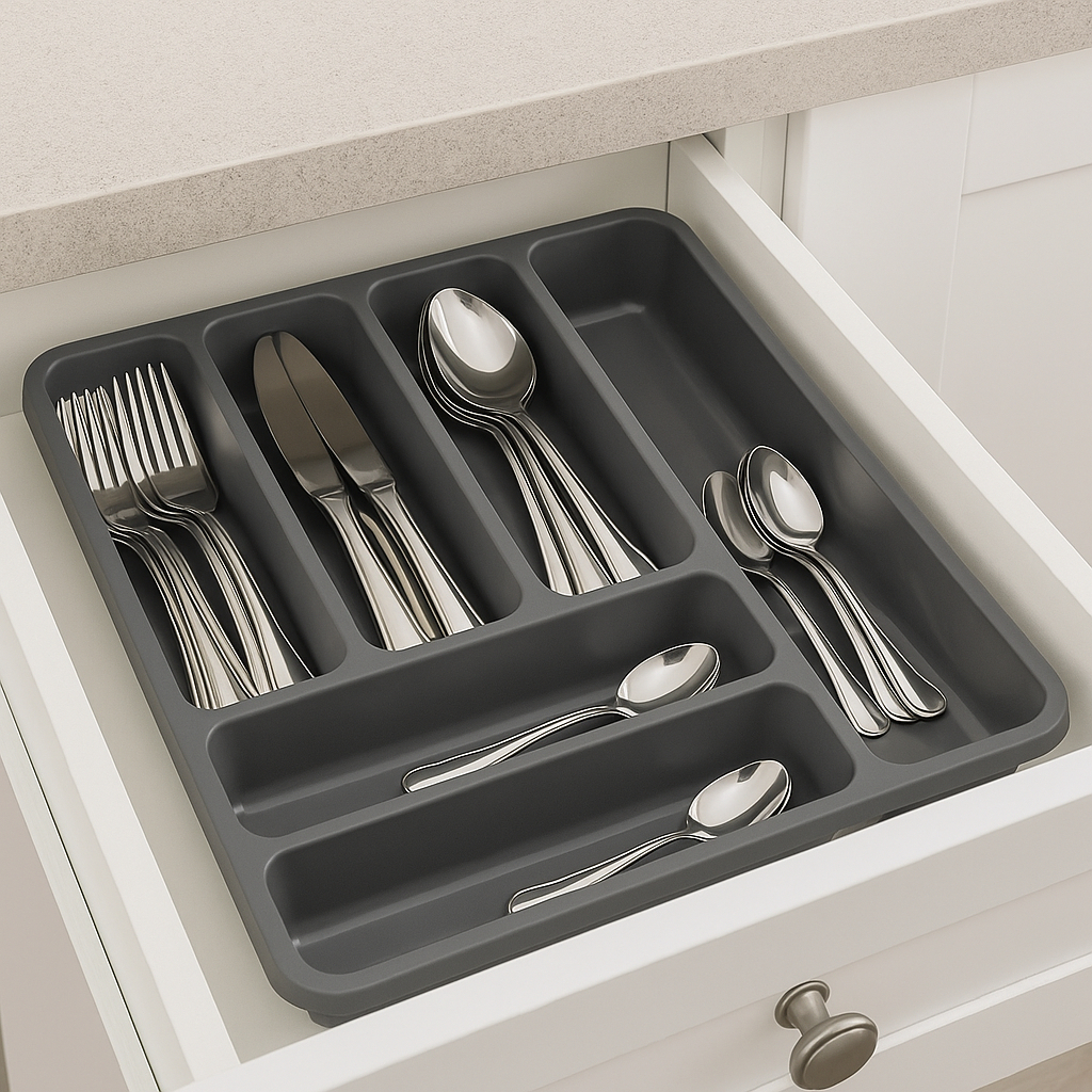 Porta Talher De Gaveta Com Divisórias Organizador