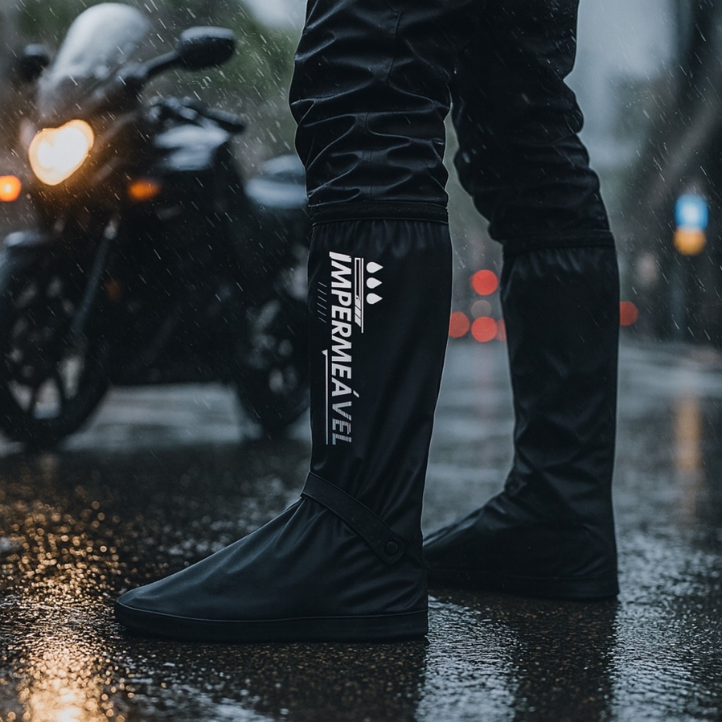 Bota Polaina Impermeável Galocha Para Motociclist