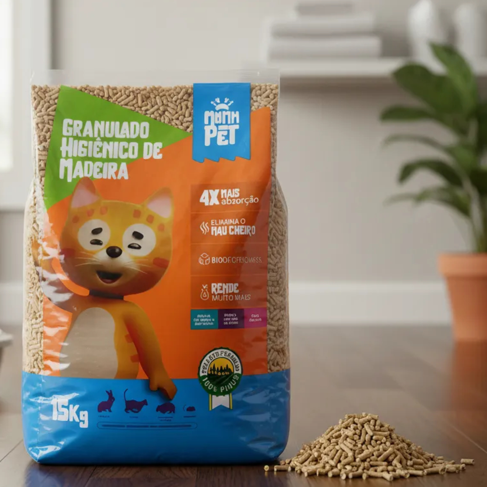 Granulado Higiênico De Madeira Ipet Motta 15kg Pa