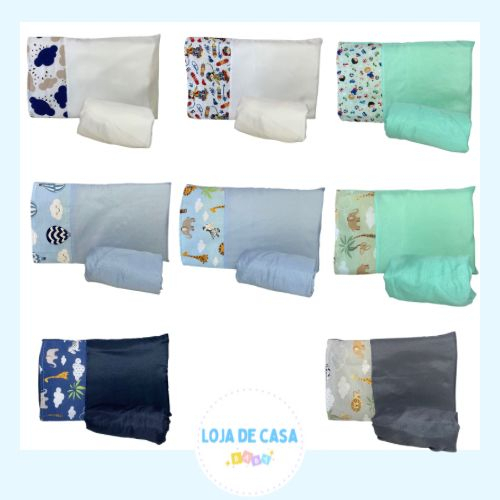 Kit jogo com 5 lençol e 5 fronha para berço Amer