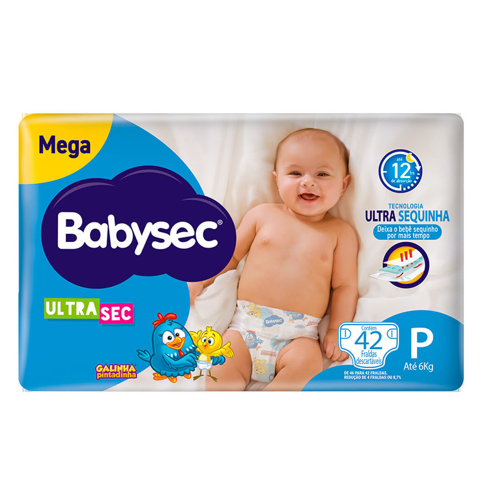 Fralda Descartável Babysec Galinha Pintadinha Ult