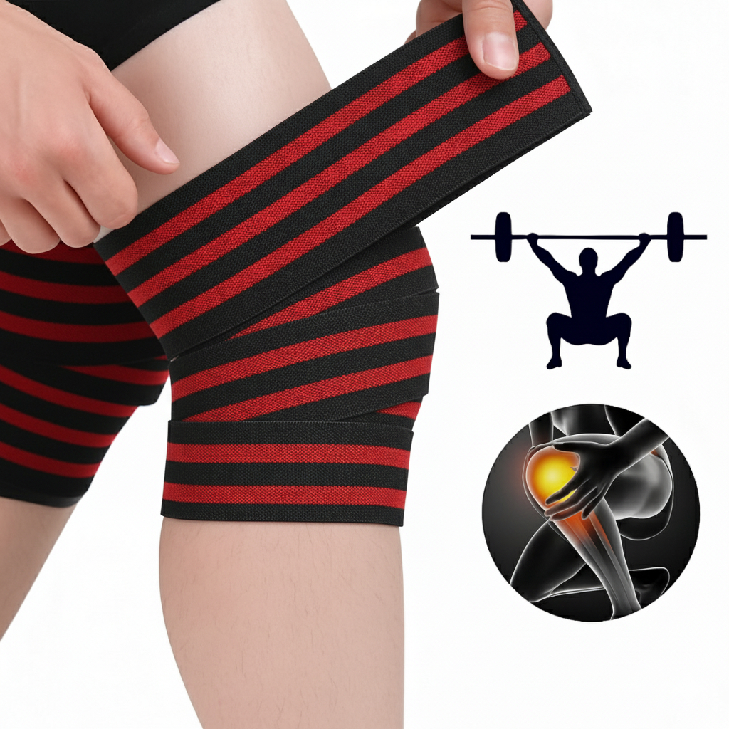 Par Faixa de Joelho Elastica Para Agachamento Joel
