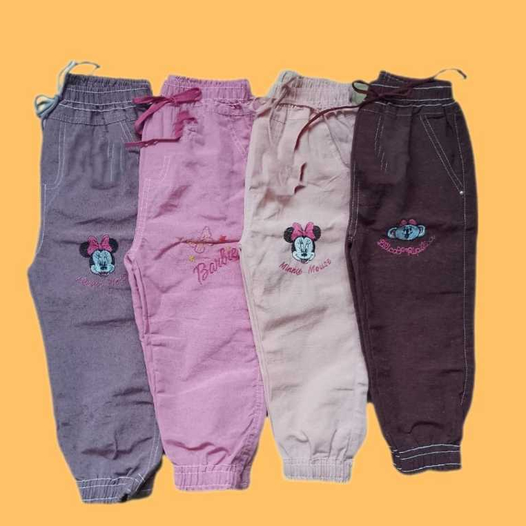 Kit 3 Calça Infantil Feminina Jogging Colorida