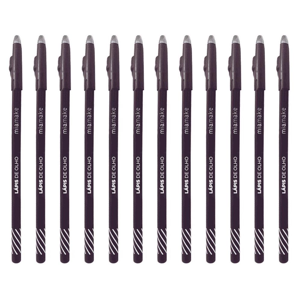 Pacote c/ 12 Lápis de Olho Marrom com Apontador M
