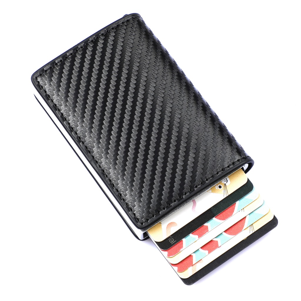 Carteiras Fibra De Carbono Porta-Cartões Masculin