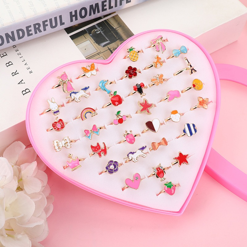 Caixa de 36 Anéis De Liga Ajustável Sortidos Beb