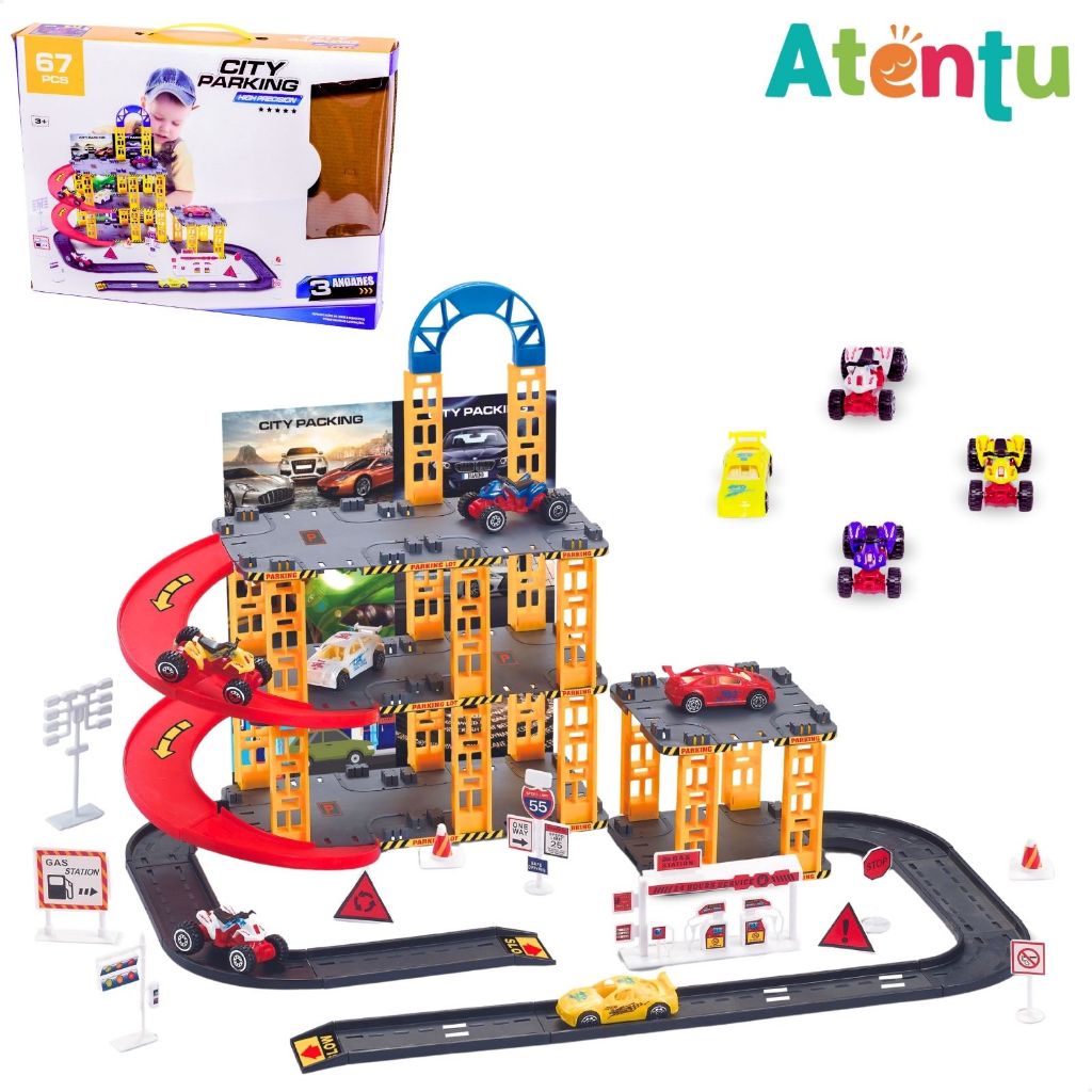 Pista de Carrinhos Bombeiros Brinquedo Infantil Co