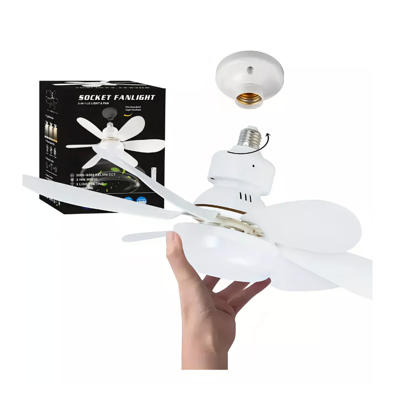 Ventilador de teto Com Luz  (6 Hélices) Maior Rai