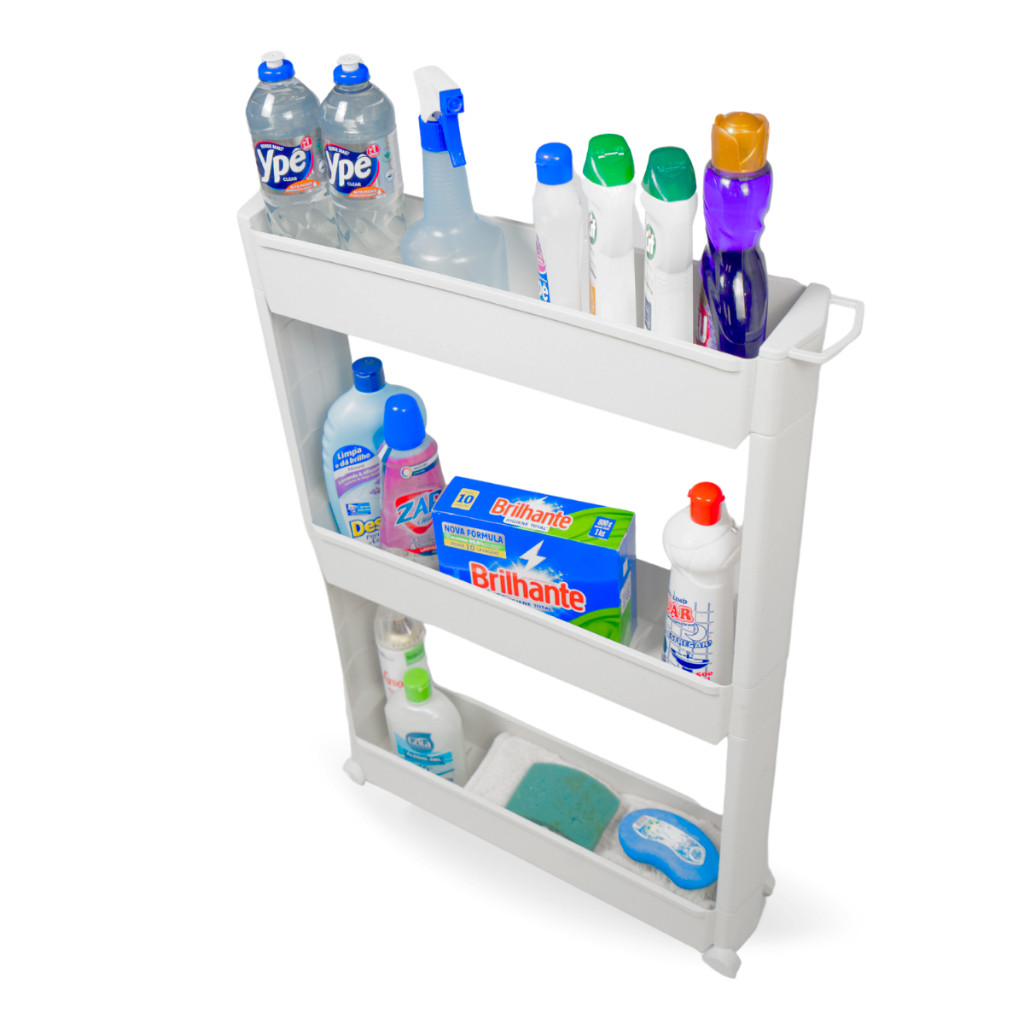 Armário Carrinho Organizador Multiuso com Rodinha
