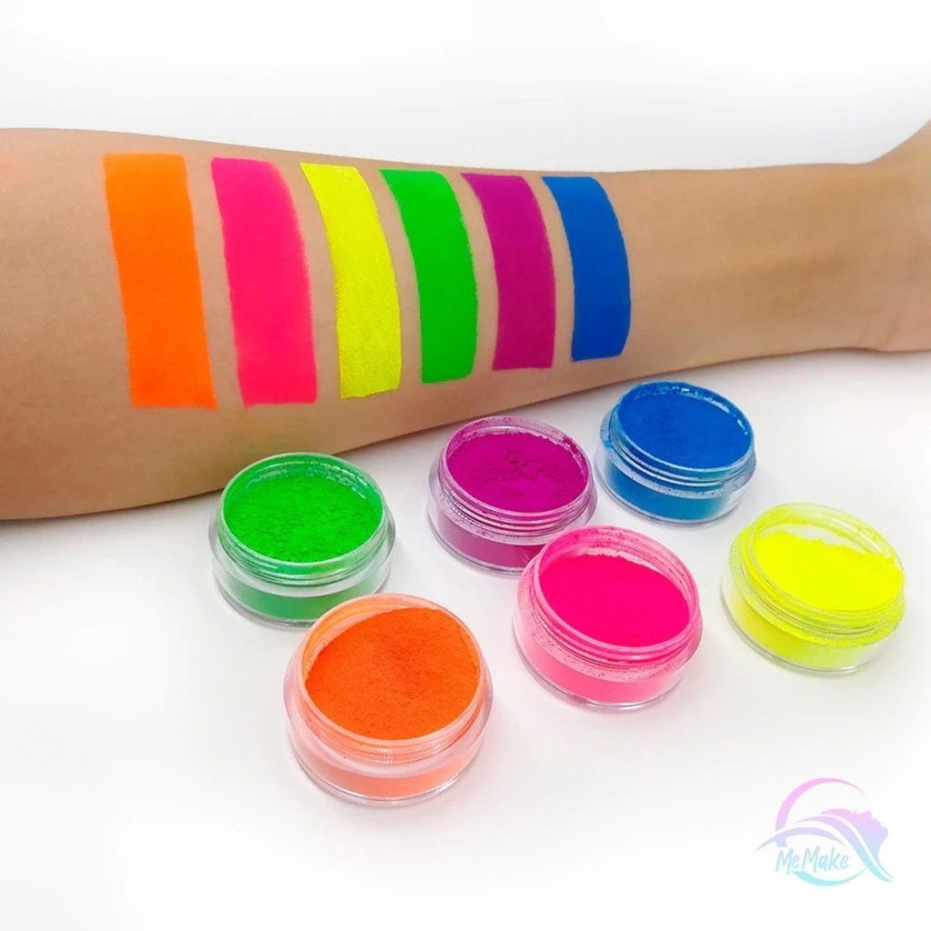 Sombra Maquiagem Pigmento Carnaval 6 unidade