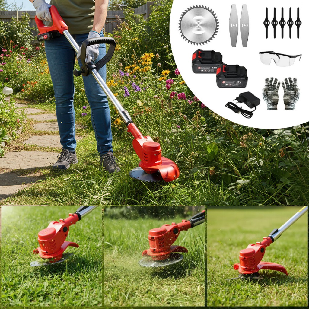 Roçadeira Aparador de Grama Elétrico 48V a Bater